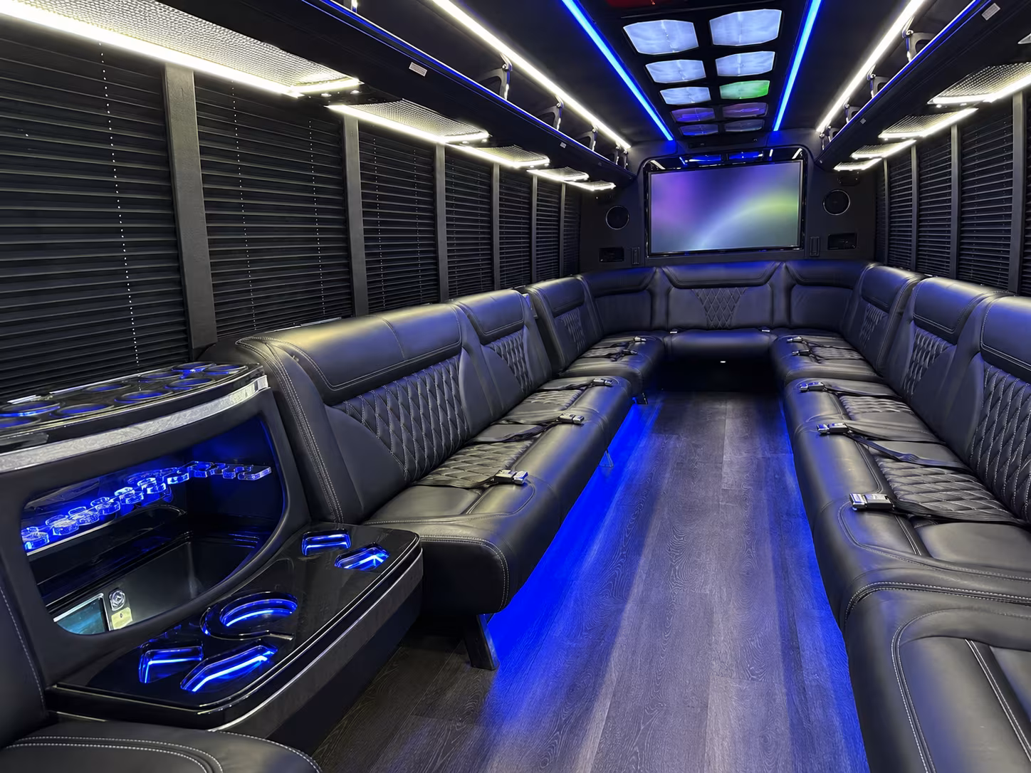 missoula 20 passenger party bus inside