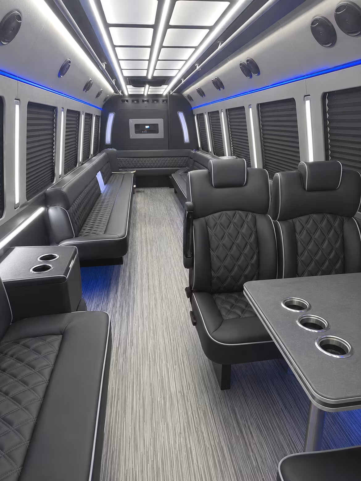 missoula 25 passenger party bus inside