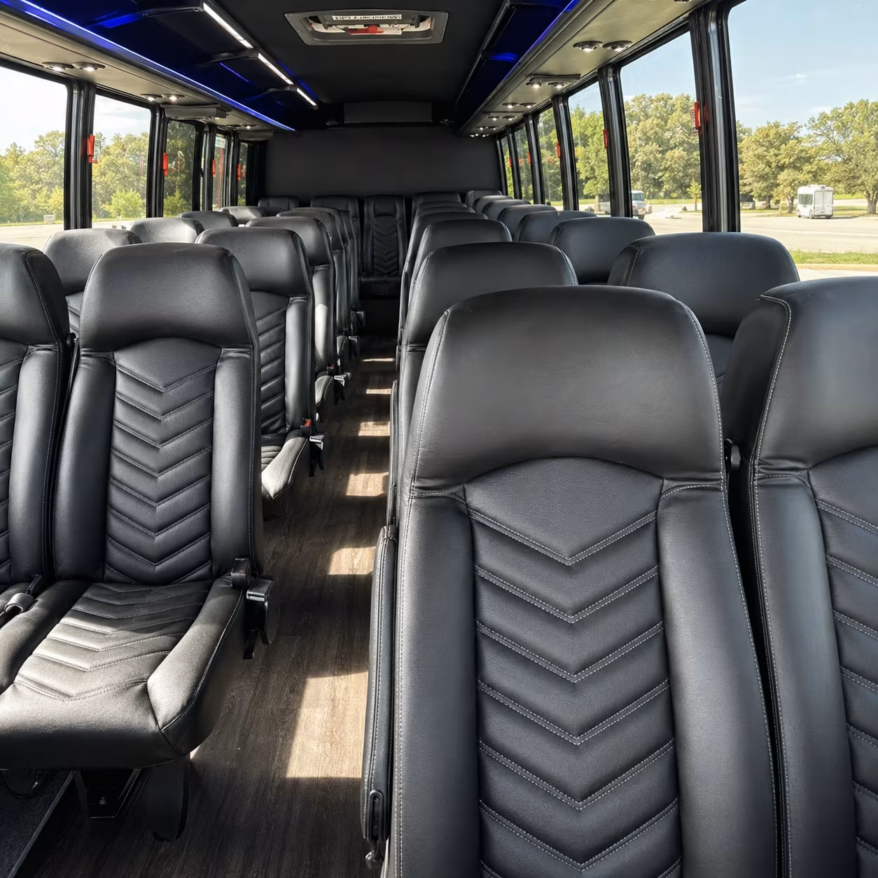 missoula 28 passenger minibus interior