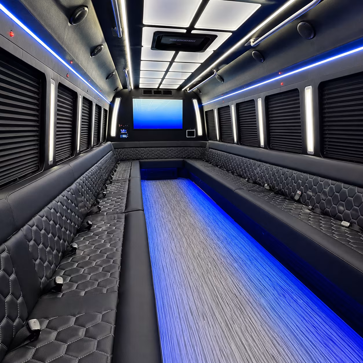 missoula 50 passenger party bus inside